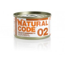 Natural Code 02 pollo e gamberetti 85gr